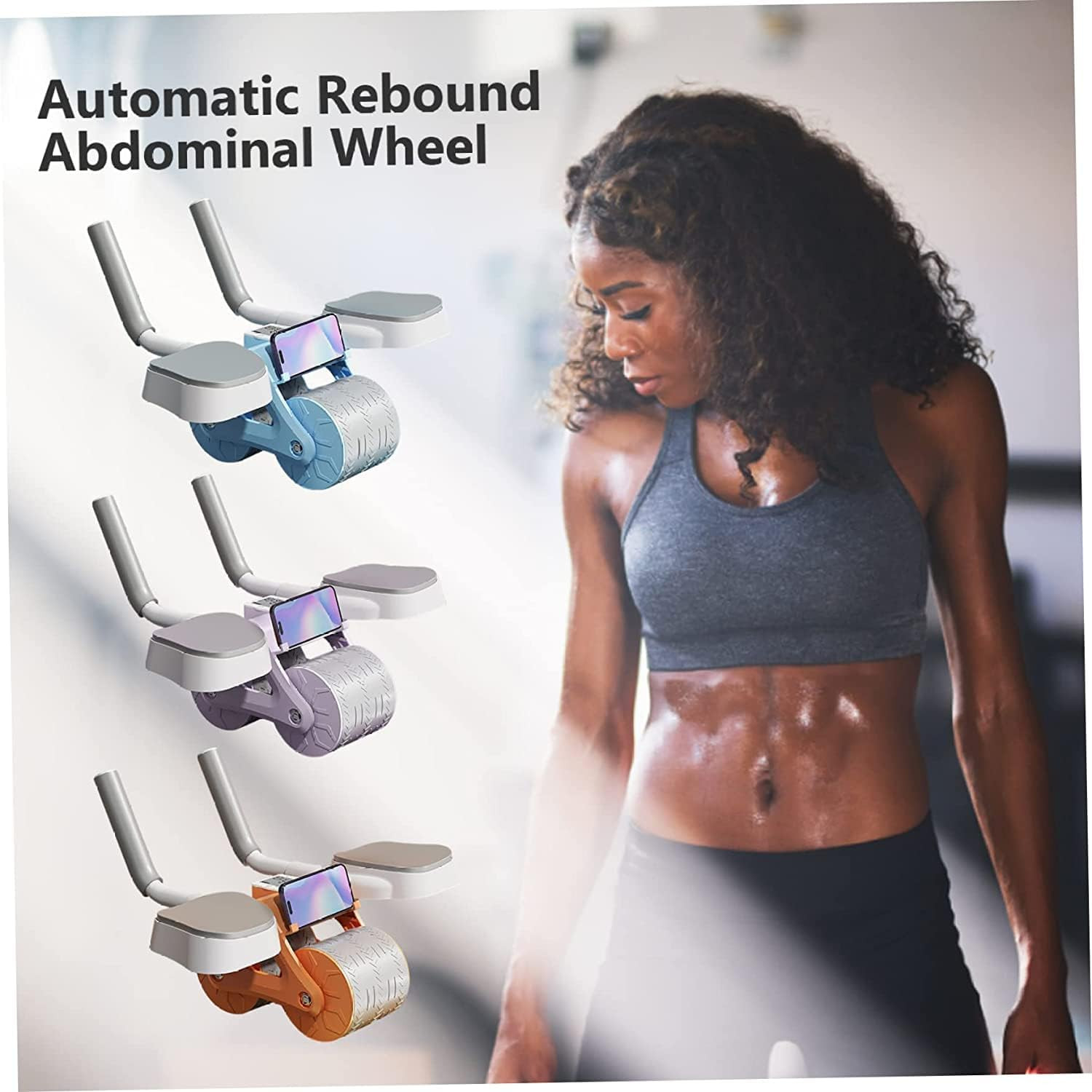 Elbow Support Automatic Rebound Abdominal Roller Wheel