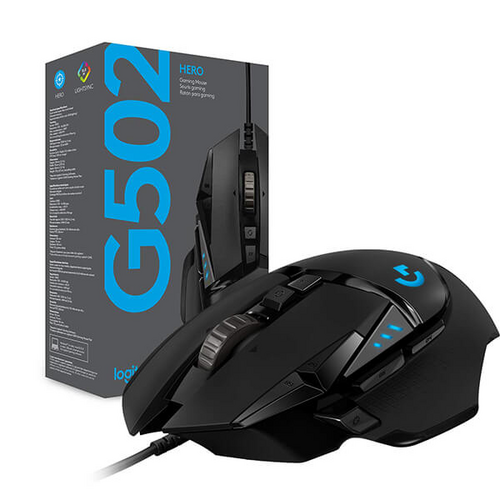 Logitech G402 Hyperion Fury Wired Gaming Mouse, 4,000 DPI, Lightweight, 8  Programmable Buttons, Compatible with PC/Mac - Black